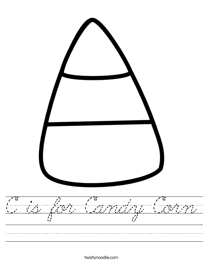 C is for Candy Corn Worksheet