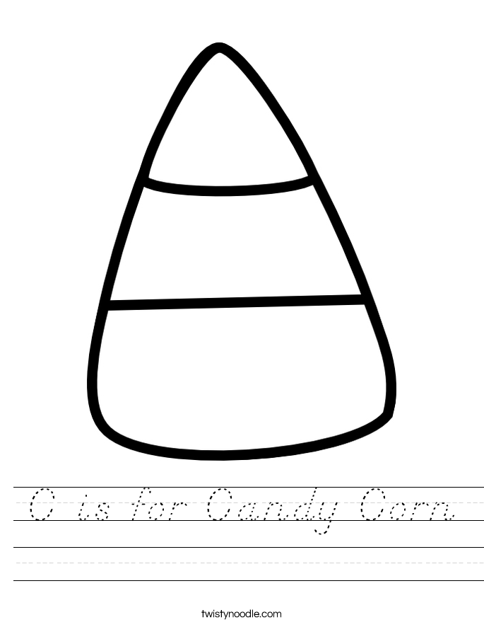 C is for Candy Corn Worksheet