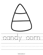 candy corn Handwriting Sheet