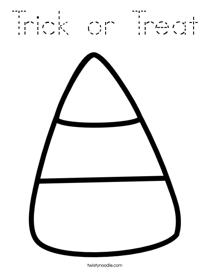 Trick or Treat Coloring Page