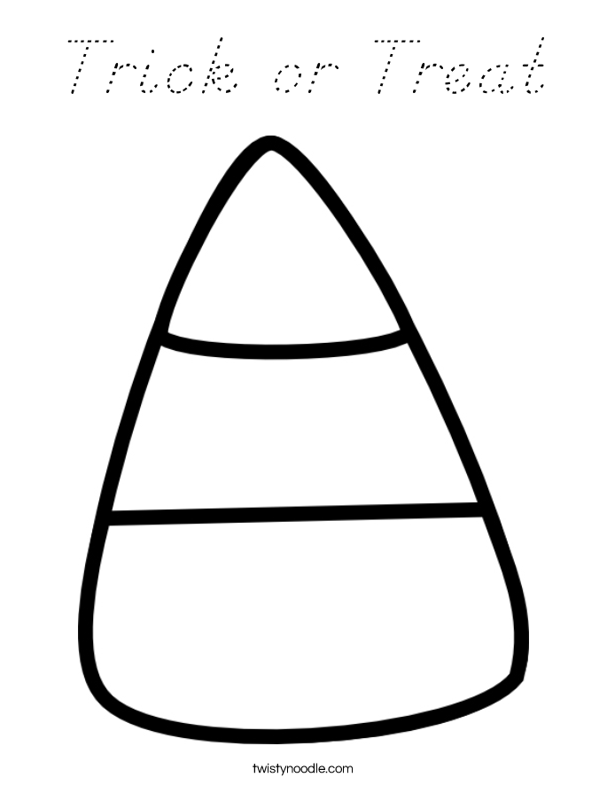 Trick or Treat Coloring Page