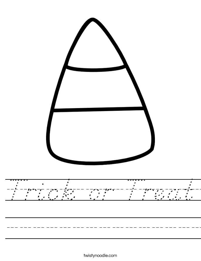 Trick or Treat Worksheet