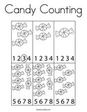 Candy Counting Coloring Page