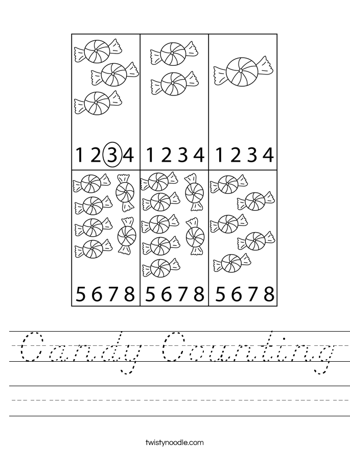 Candy Counting Worksheet