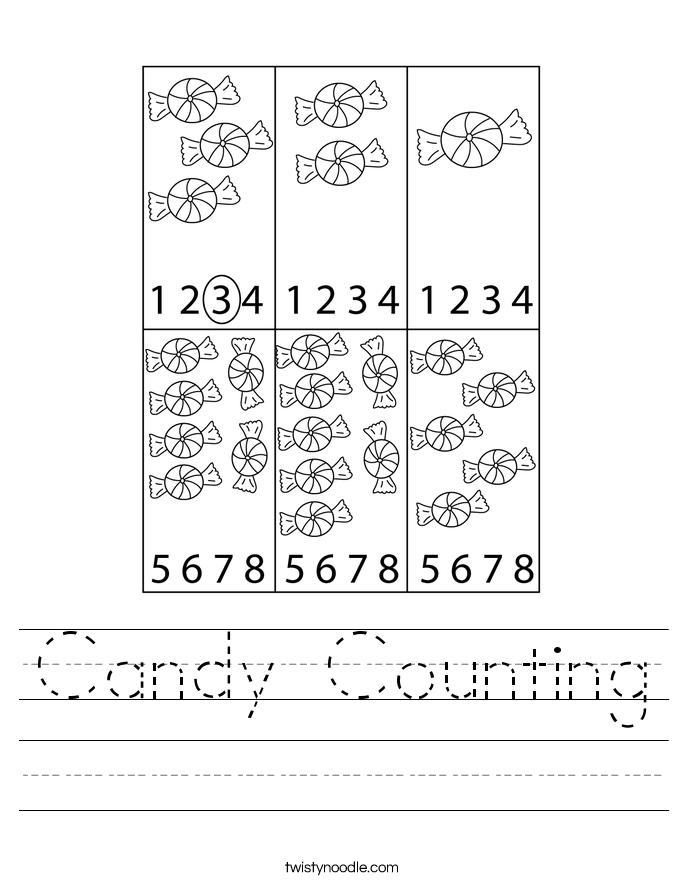 Candy Counting Worksheet