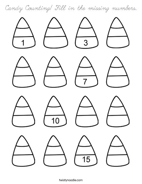 Candy Counting Coloring Page