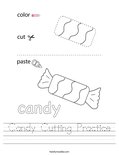 Candy Cutting Practice Worksheet