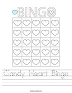 Candy Heart Bingo Handwriting Sheet