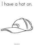 I have a hat on.Coloring Page