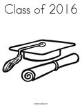 Class of 2016 Coloring Page