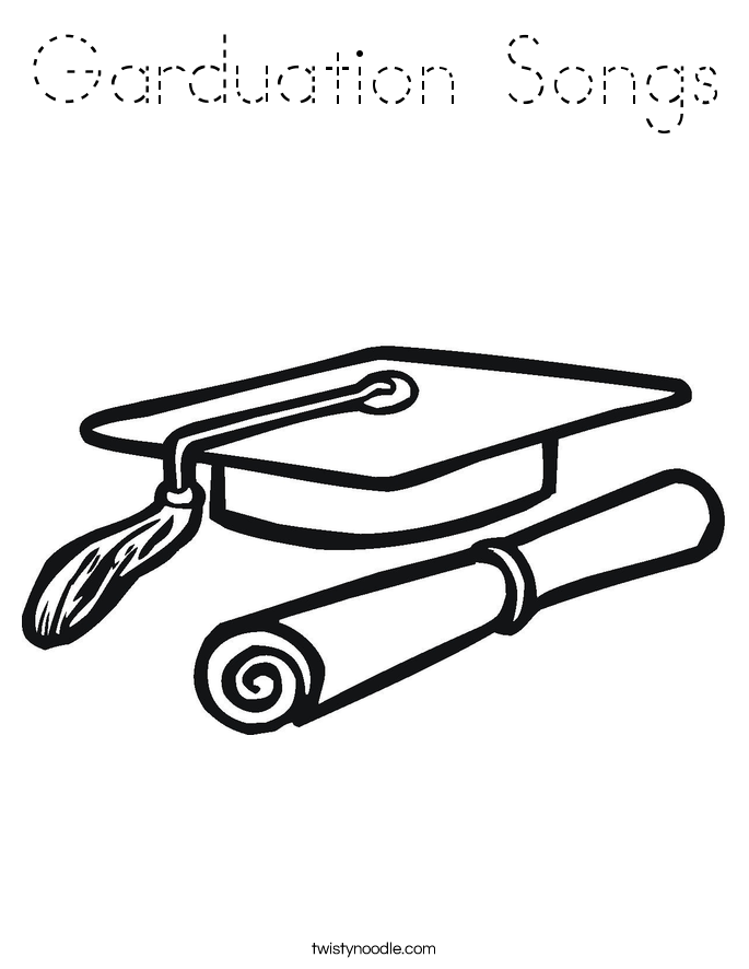 Garduation Songs Coloring Page