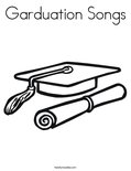 Garduation Songs Coloring Page