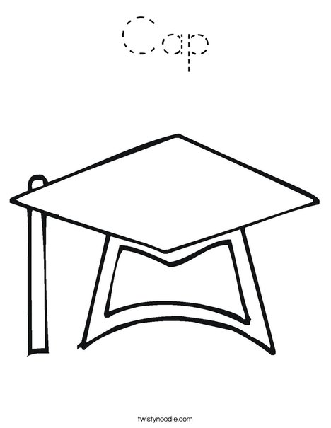 Graduation Cap Coloring Page
