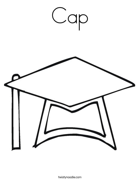 Graduation Cap Coloring Page