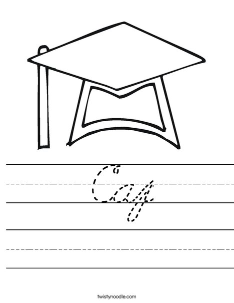 Graduation Cap Worksheet