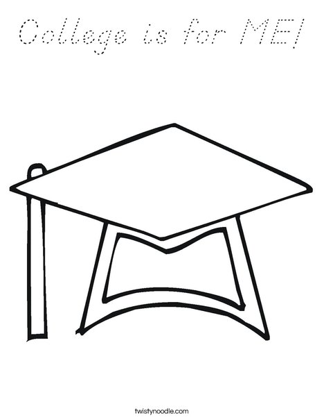 Graduation Cap Coloring Page