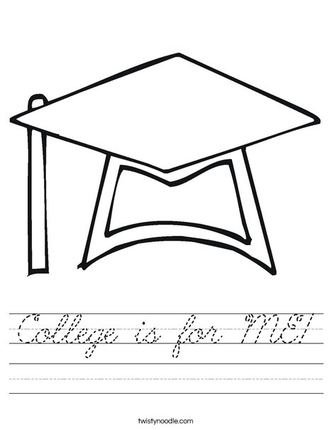 Graduation Cap Worksheet