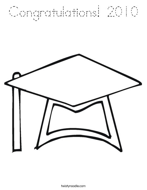 Graduation Cap Coloring Page