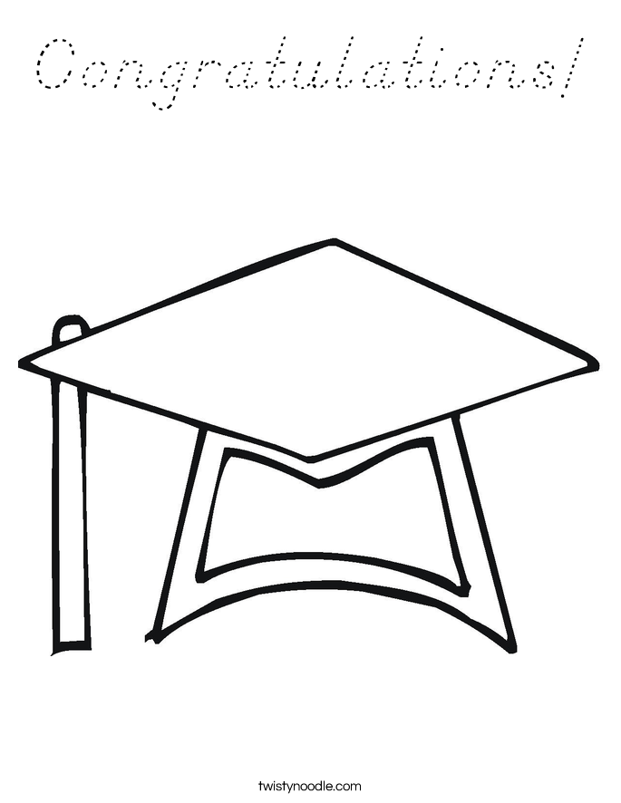 Congratulations! Coloring Page