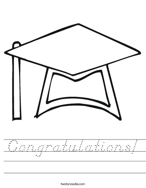 Graduation Cap Worksheet