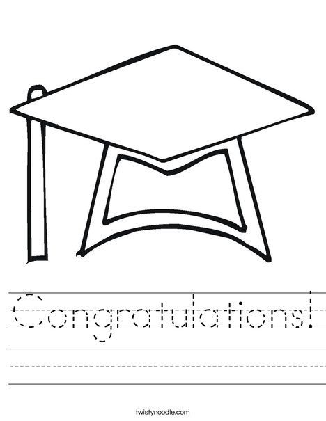 Graduation Cap Worksheet