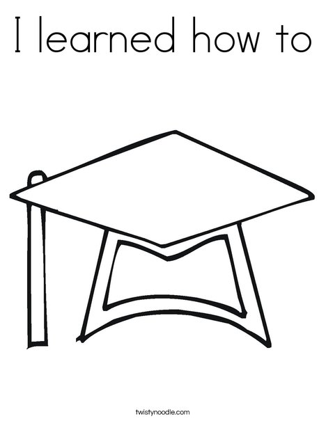 Graduation Cap Coloring Page