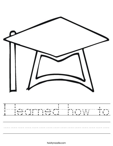 Graduation Cap Worksheet