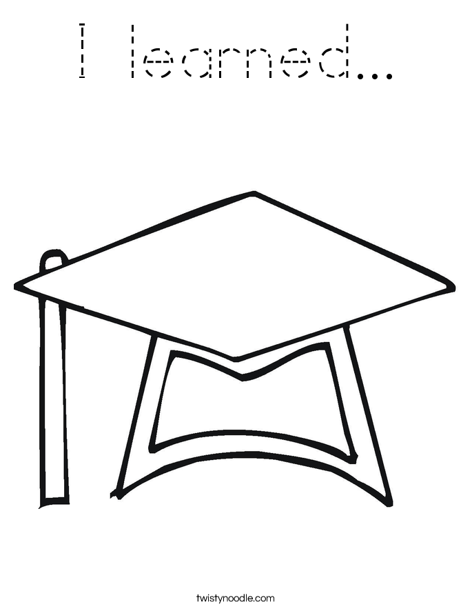I learned... Coloring Page