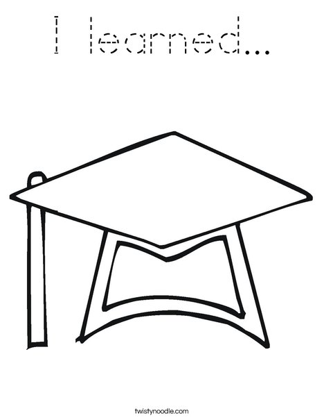 Graduation Cap Coloring Page