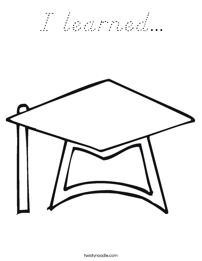I learned... Coloring Page