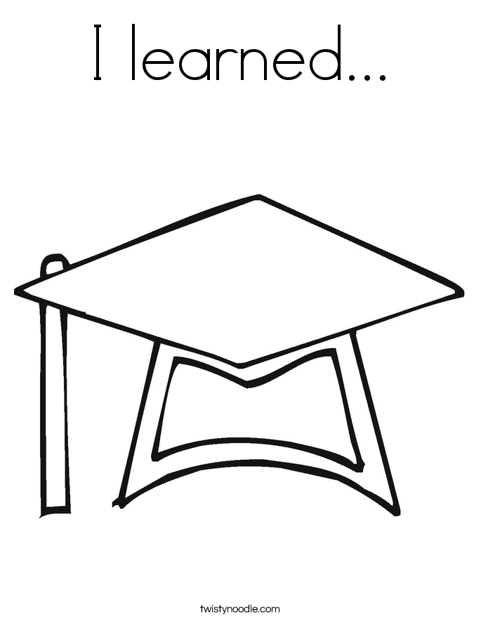 I learned... Coloring Page