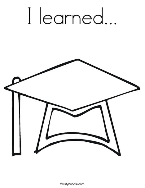 Graduation Cap Coloring Page