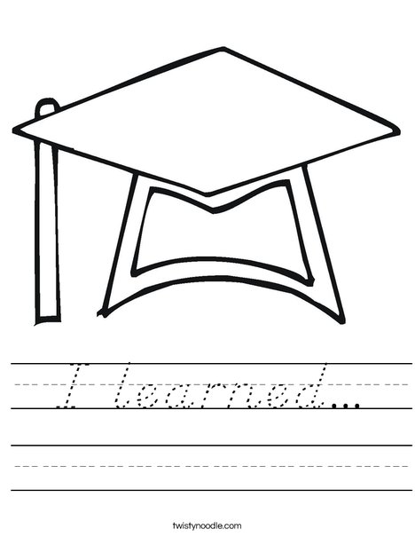 Graduation Cap Worksheet