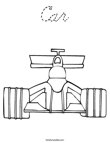 Race Car Coloring Page