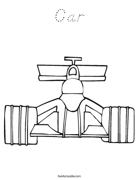 Race Car Coloring Page