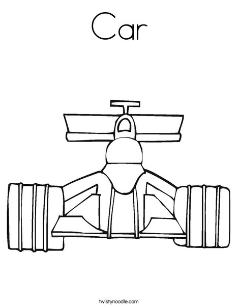 Race Car Coloring Page