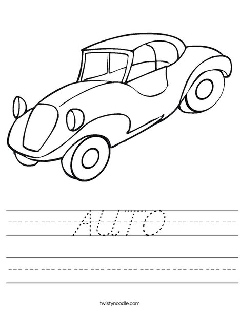Automobile Worksheet