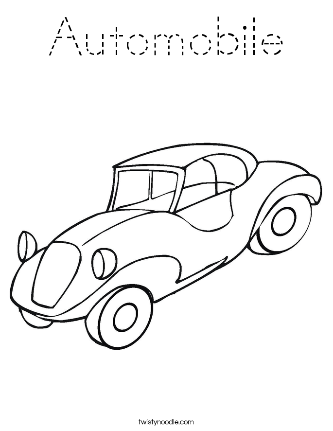 Automobile Coloring Page