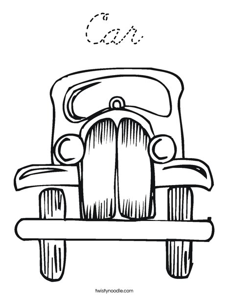 Old Fashioned Car Coloring Page