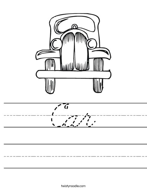 Old Fashioned Car Worksheet