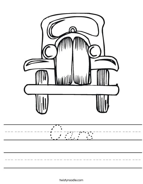 Old Fashioned Car Worksheet