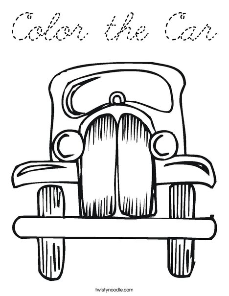 Old Fashioned Car Coloring Page