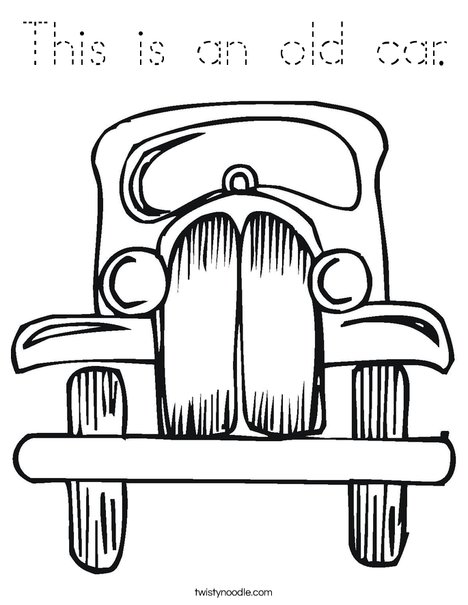 Old Fashioned Car Coloring Page