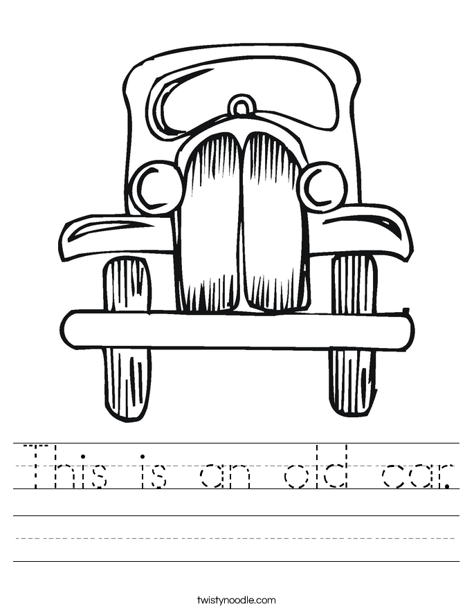 This is an old car. Worksheet