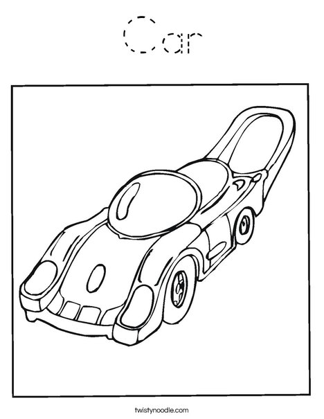 Motor Car Coloring Page