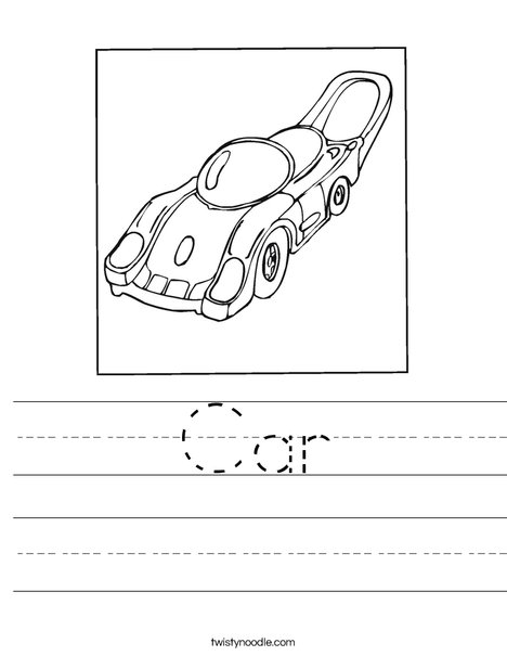 Motor Car Worksheet