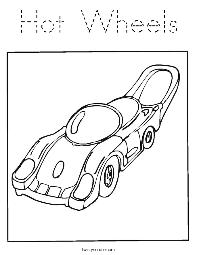 Hot Wheels Coloring Page