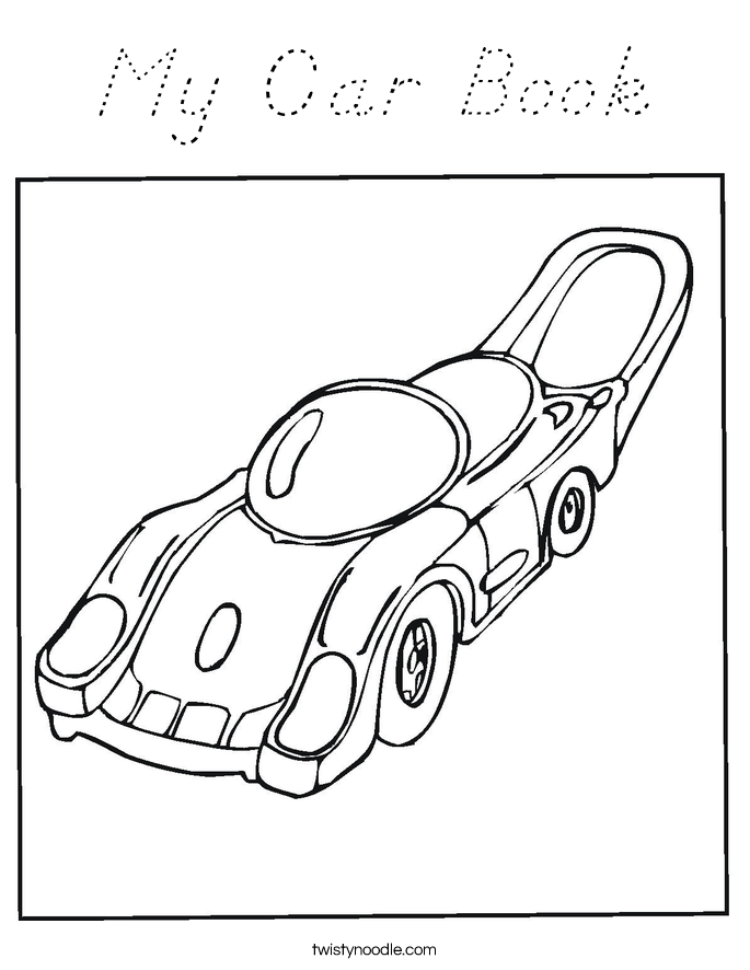 My Car Book Coloring Page