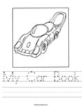 My Car Book Worksheet