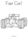 Fast Car! Coloring Page